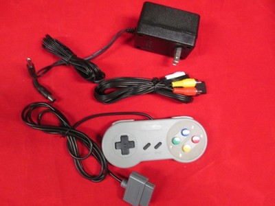 SNES Bundle One Controller One AC Adapter Power Cord And One AV Cable Super 0472