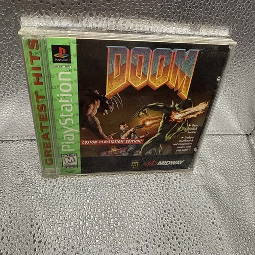Doom PlayStation 1 PS1 Greatest Hits Video Game Complete 1995 Horror Shooter