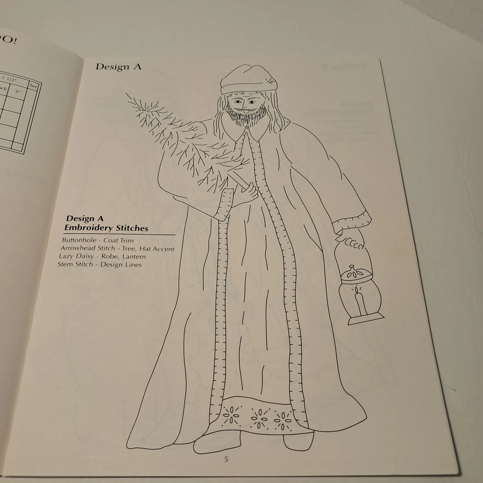 Old World Santas in Redwork by Marge Wooters For Indygo Junction - 9 Designs - Image 4 of 4