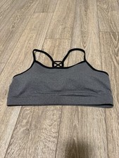 Champion Strappy Sports Bra Womens Gray Black XXL FREE SHIPPING