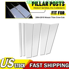 For Nissan Titan 04-15 Crew Cab Stainless Steel Window Pillar Post Chrome 110x