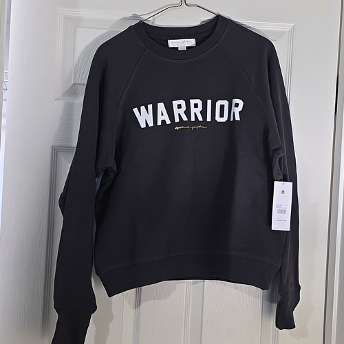 Spiritual Gangster Bridget Sweatshirt Womens S Black Gray Warrior Crewneck