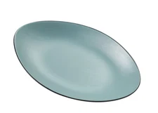 Yanco China BM-209TL Birmingham Teal Deep Melamine 9.6"x6"  Oval Plate - 2 Doz