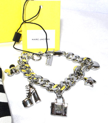 Marc Jacobs Mini Icon Charm Bracelet w Box & dust bag NWT Tote Bag Boot + Charms