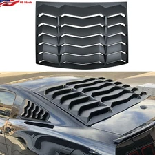 Rear Window Louvers For Ford Mustang 2005-2014 Matte Black In GT Lambo Style