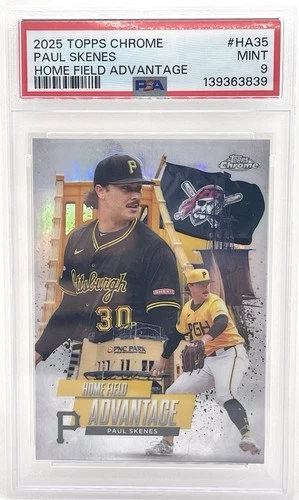 2025 TOPPS CHROME HOME FIELD ADVANTAGE #HA35 PAUL SKENES PIRATES PSA 9 MINT