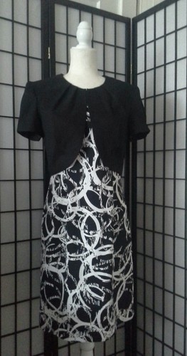 Connected Apparel 2pc Dress, Black and 