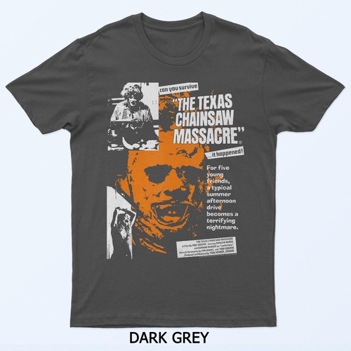 The Texas Chainsaw Massacre Headline Collage Horror T-Shirt - Picture 3 of 4
