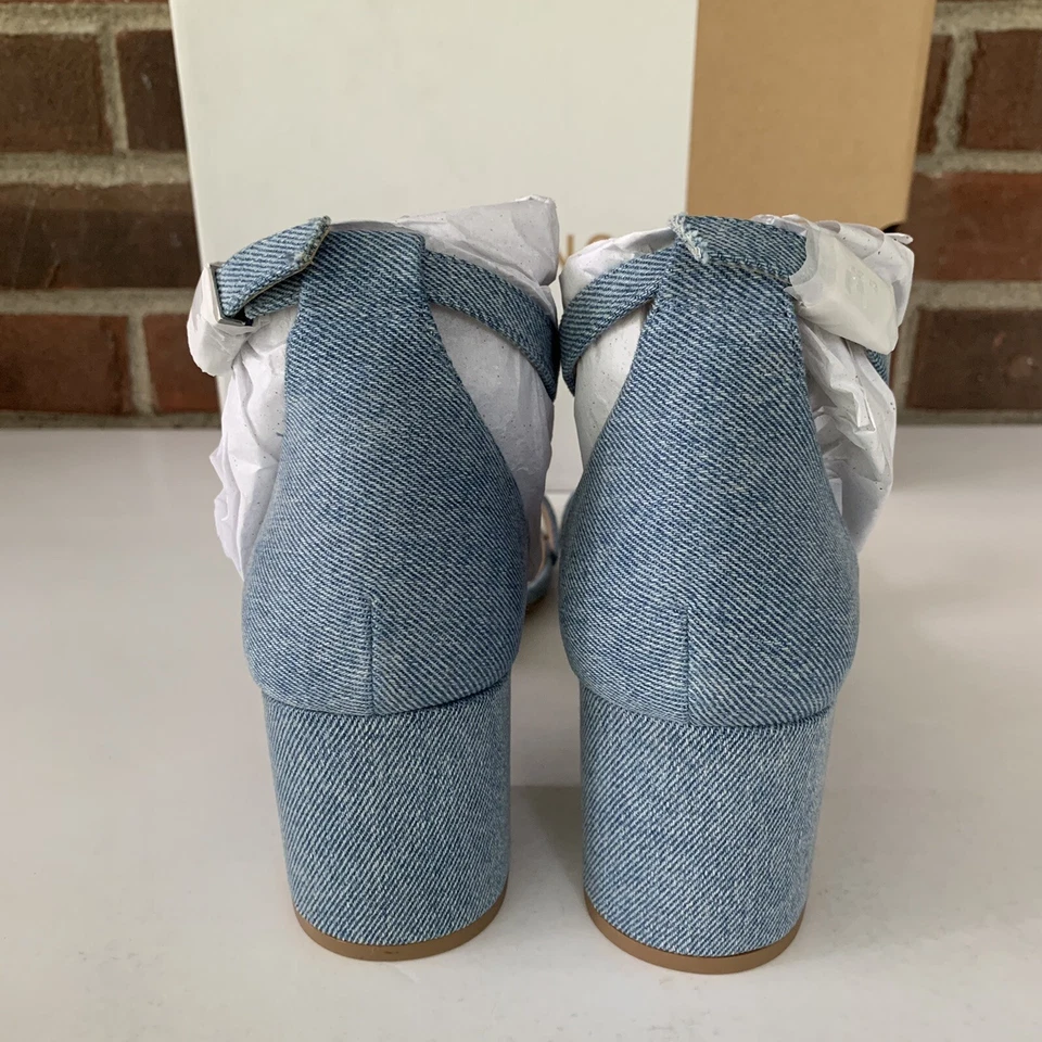 Call It Spring Women’s Stangarone Denim Black Heel Ankle Strap Sandals US 10 M - Image 4 of 4