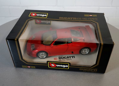 Burago 1/18 Bugatti EB 110 (1991) Rot - 3055 - Die-Cast Modell Auto NEU in OVP