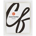 Craig Frames Stratton, 0.75 Inch Wide White and Gold Picture Frame