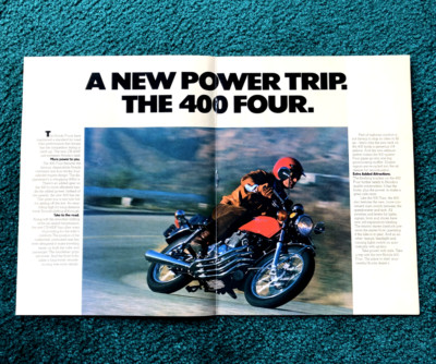 ORIGINAL 1975 HONDA MOTORCYCLE BROCHURE CB400F CB500T TL125 CB-400F 500T TL-125
