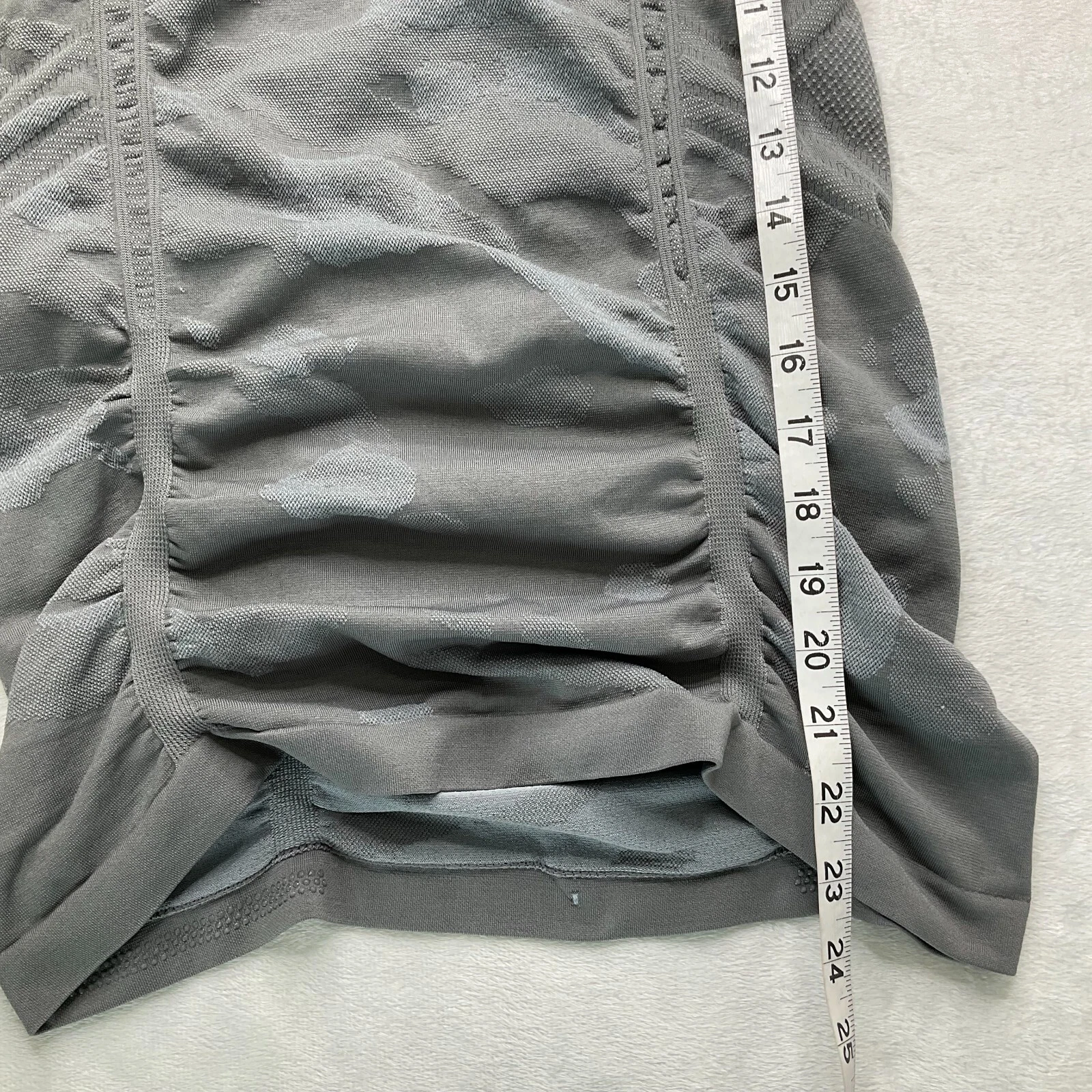 athleta top active fastest track camo cobblestone racerback shirt