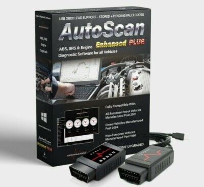 Autoscan Enhanced PLUS OBD2 Motordiagnosesoftware Fahrzeuge Bluetooth Elm327
