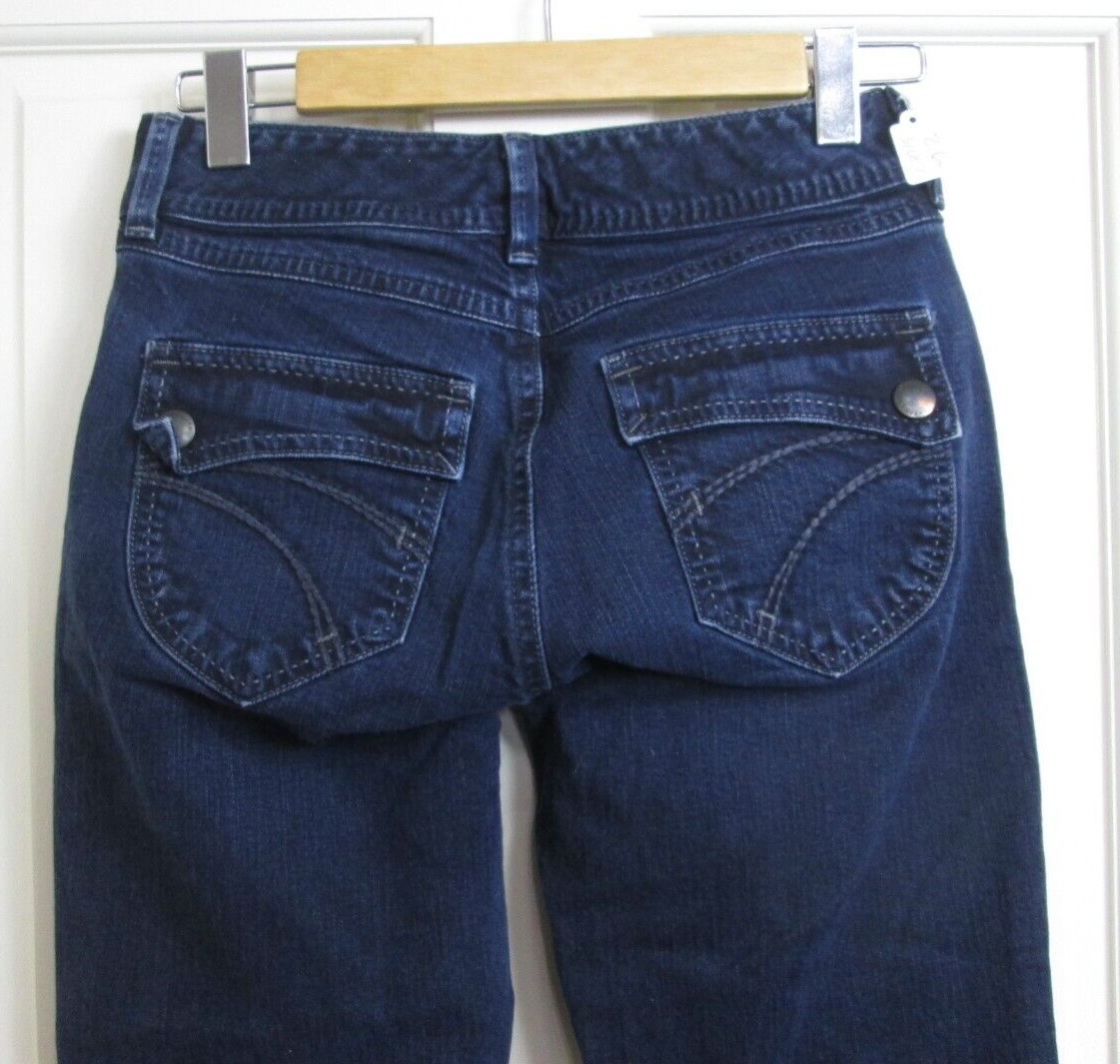 Eddie Bauer Curvy Bootcut Jeans Womens Size 2 26x31 Distressed