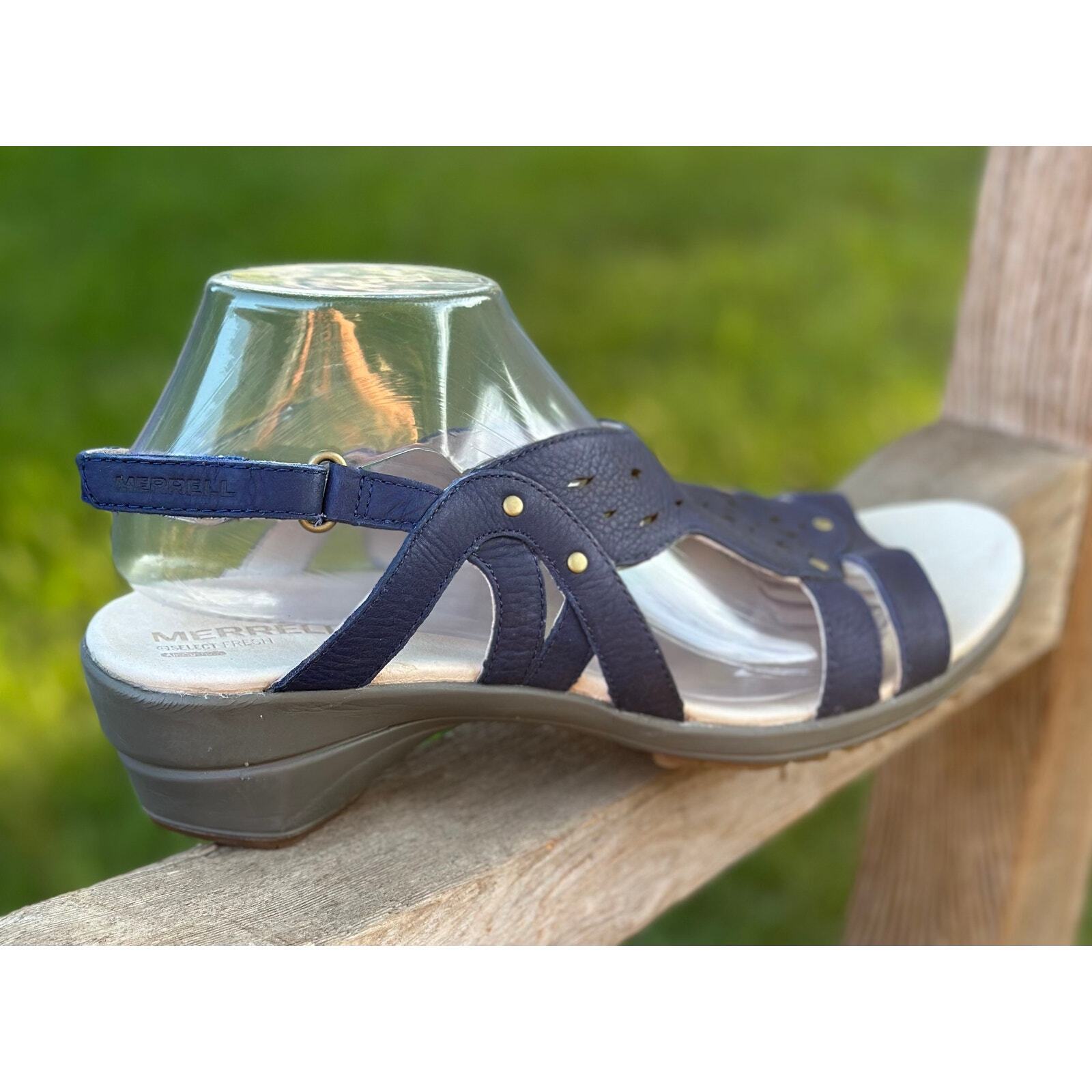 Merrell Veranda Link sandali donna tacco blu taglia 11 (S2037)