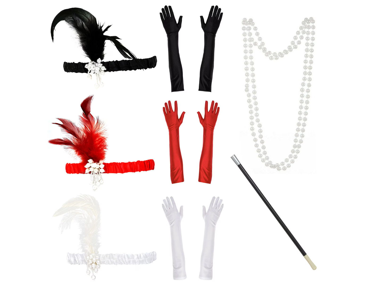 Diadema de disfraz de Charleston con aleta de 1920 para damas Halloween (elige el color)