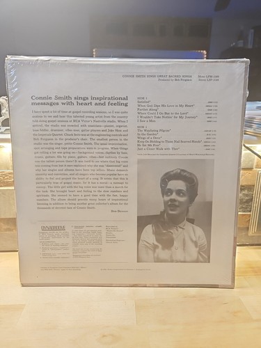 Connie Smith – Sings Great Sacred Songs LP ORIGINAL 1966 RCA STEREO NEW SEALED!! - Picture 4 of 12