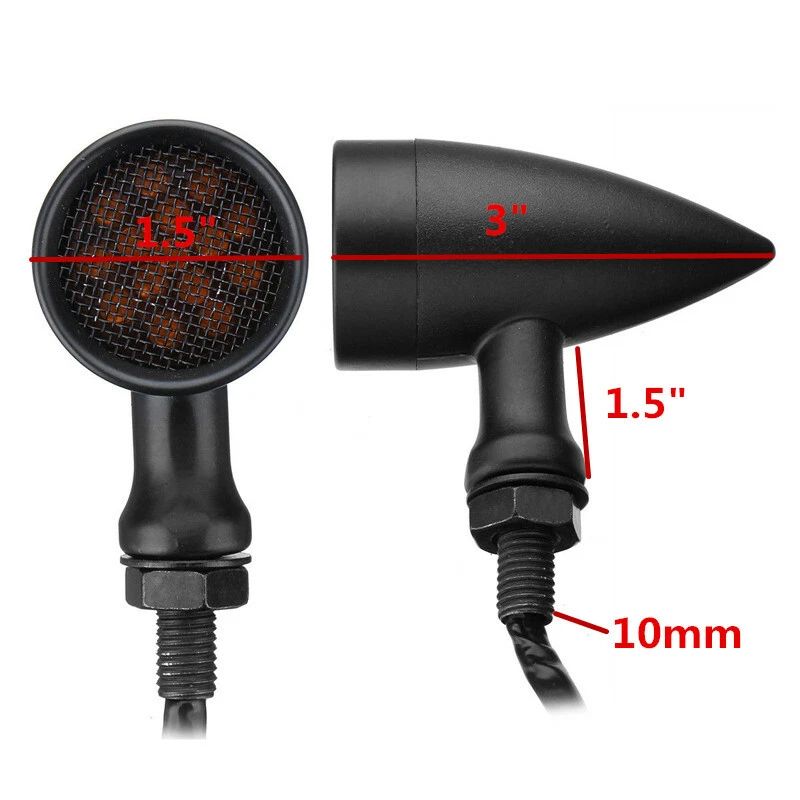 Luz de señalización de giro negra para motocicleta Harley Davidson XL Sportster 1200 883 EE. UU. Foto 4 de 4