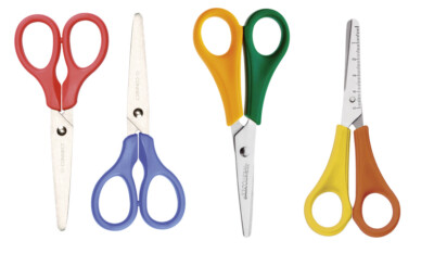 Kinderschere Schere Bastelschere 13 cm rechts links rund Spitz Schule