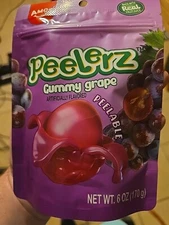 New AMOS Peelerz peelers Gummy Grape Peelable Fruit Tiktok Candy 6oz Sweet