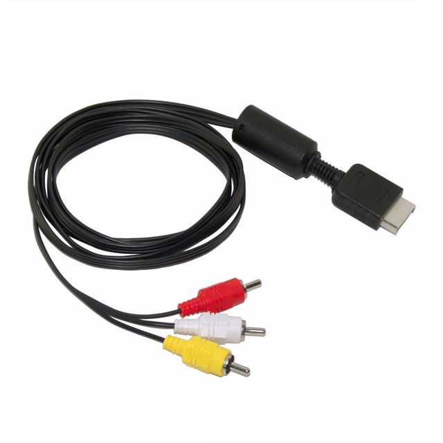 AV To RCA TV Lead AV Cable White Yellow Red For PS1 PS2 PS3