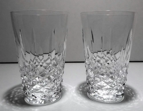 VINTAGE* Waterford Crystal KENMARE (1962-) Set of 2 12 oz Tumblers 5" IRELAND