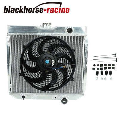 For 1963-1970 Fairlane Falcon Galaxie V8 3 Row Aluminum Radiator+14 ...