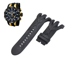 Venom 13917 36mm Black Rubber Watch Strap For Invicta