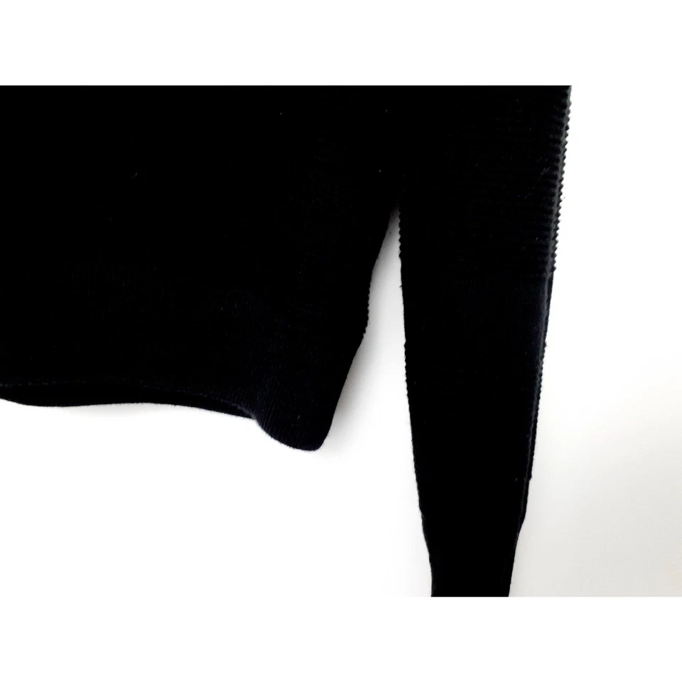 CHAPS 100% Algodón Cuarto Cremallera Tejido Texturizado LS Cuello Sin Mock Unisex Henley Suéter S/P Foto 4 de 4