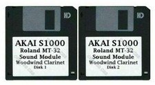 Akai S1000 Floppy Disks Vintage Roland MT-32 Extreme Woodwind Clarinet 1 2