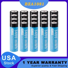 AA AAA 1.5V Rechargeable Li-ion Lithium ion Batteries 1100 / 3400mwh Battery Lot