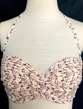 Victoria's Secret NEW The Knockout Abstract Print Bikini Bandeau Top NWOT 34D