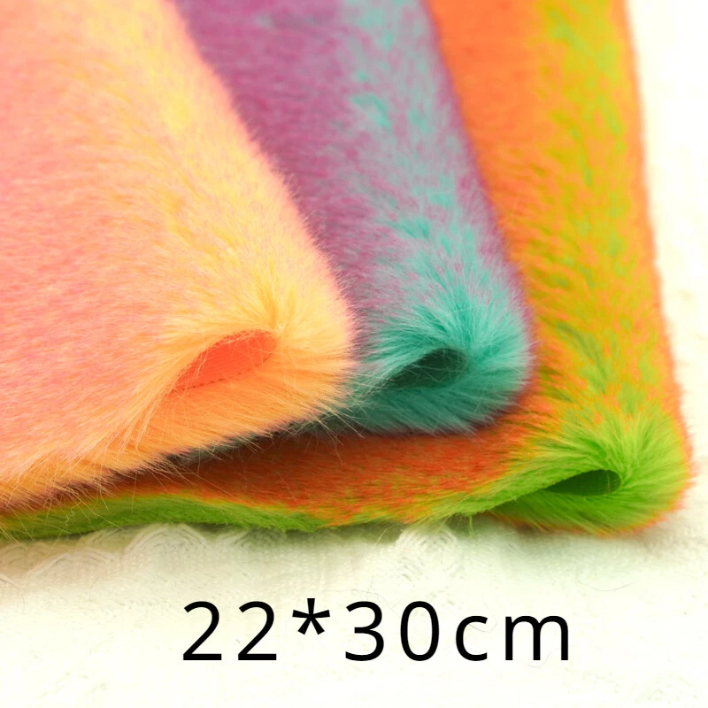 Novelty Colorful Faux Rabbit Fur Fabric Sew Thick Furry DIY Craft Costume Trims - Image 2 of 4