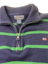 Rare Vintage POLO JEANS Company RL USA Flag Quarter Zip Sweater 90s Size XL