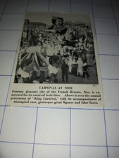 King Carnival at Nice French Riviera   c 1950