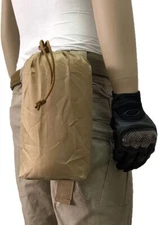 Tactical Molle Roll-up Dump Pouch outdoor Drawstring Large Water Bottle Pouch