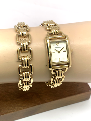 Tory Burch Womens Watch TBW1067 Quartz Cream Dial Gold 