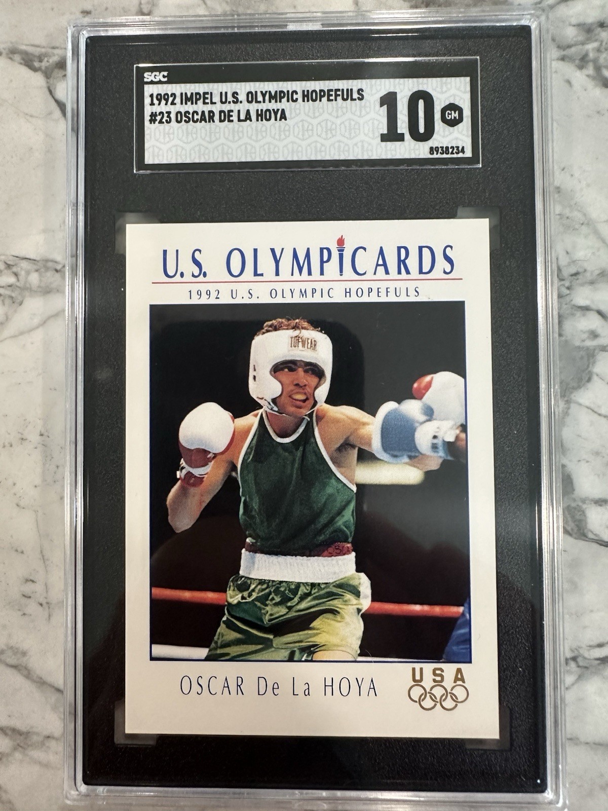 1992 Impel U.S. Olympic Hopefuls #23 Oscar de La Hoya MINT SGC 10