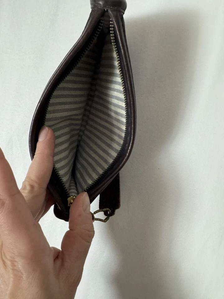 Vintage Coach Chunky Case 7165 Brown mahogany Leather Bag Wallet Cosmetic Pouch - Image 2 of 4