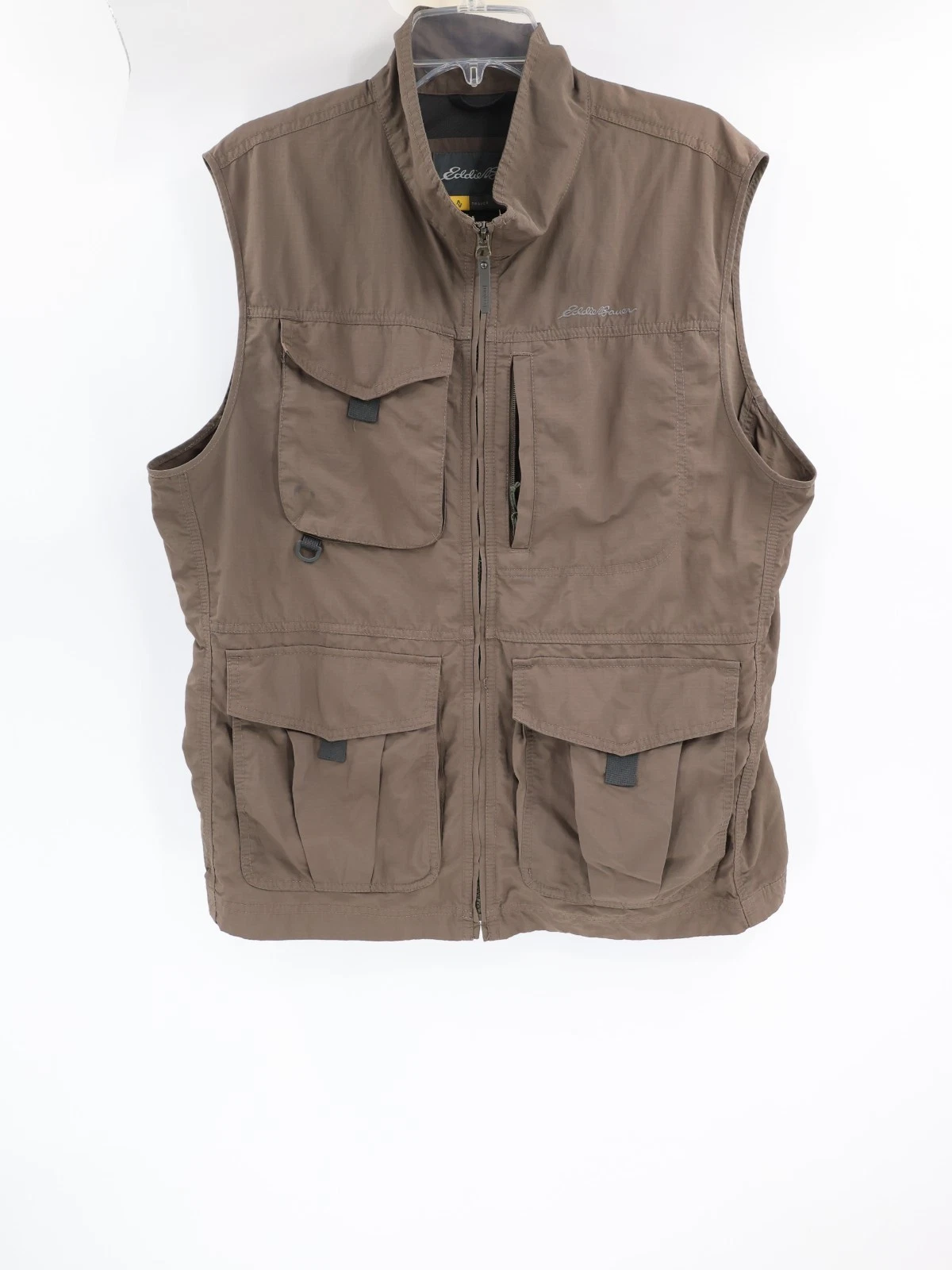 Eddie Bauer Travex Vest Mens Large Multi Pocket Utility Outdoor Full Zip Ripstop