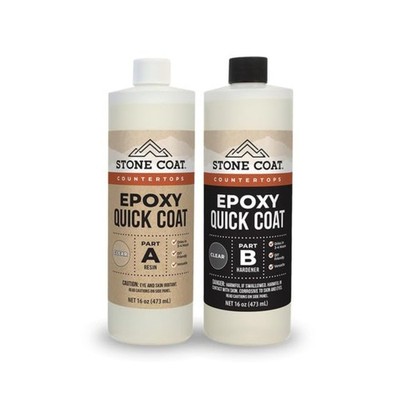Stone Coat Countertops Quick 1 Quart   Fast Curing Liquid 1 Quart, clear