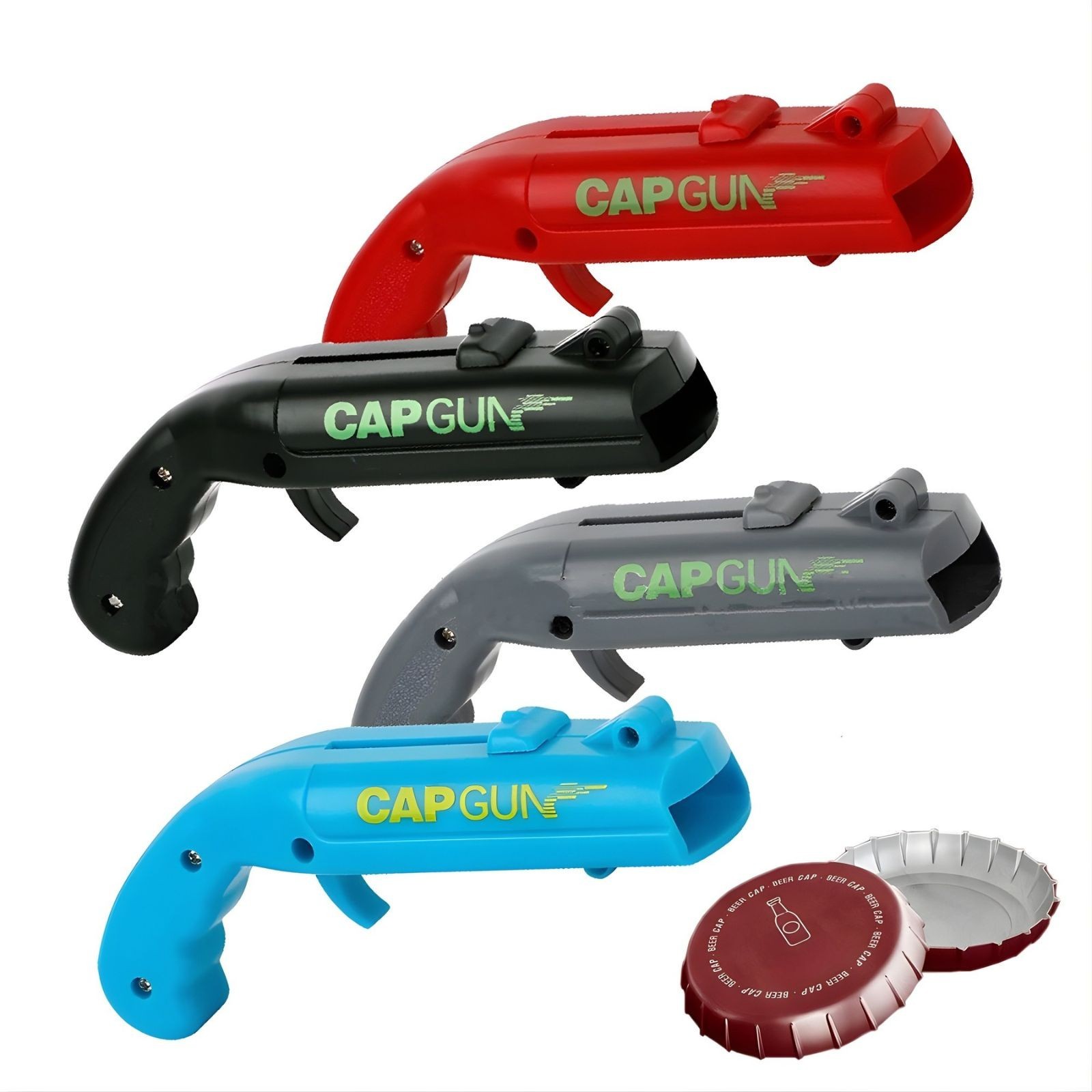 Beer Cap Gun Funny Launcher Shooter Bottle Opener Creative Drinking Game Family