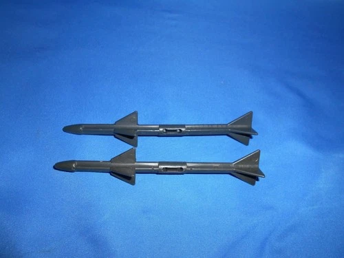 1983 GI JOE ARAH SKYSTRIKER JET 2 SPARROW MISSILE PART ACCESSORY