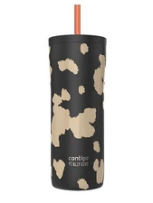 Contigo Streeterville Stainless Steel Tumbler with Straw, 24oz, Licorice/Black
