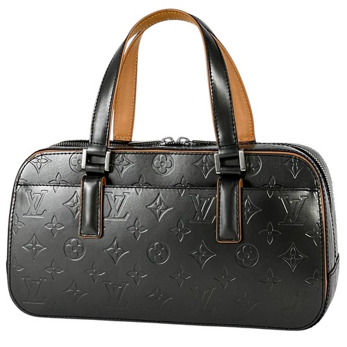 Louis Vuitton Shelton Handtasche Beuteltasche Tasche Hand Bag Monogram Mat Noir (Schwarz) M5...