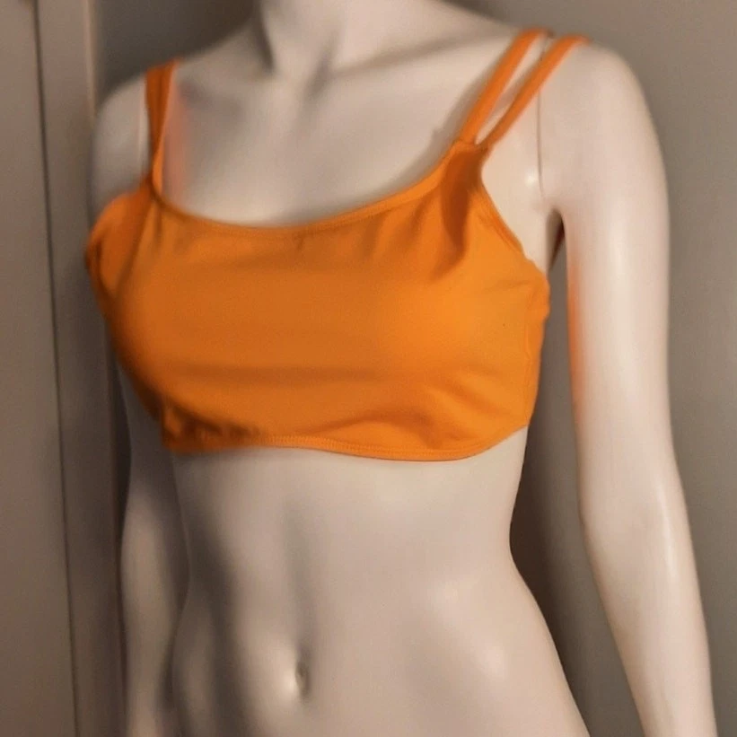 Camiseta Tankini Vintage Años 90 Y2K Sun Steak Newport News Naranja Claro Talla 6 Sunny Happy Foto 2 de 4