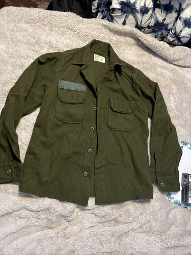 U.S. Army 80% Wool OD Green Shirt Sz.medium 
