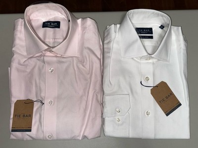 mens dress shirt 15 32/33 DKNY Men's Dress Shirt Medium 15 32/33 Slim Fit Blue Pin Stripes Long Sleeve