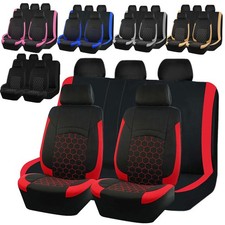 Polyester Car Seat Covers For Nissan Full Set Split Front Rear Seat Protectors